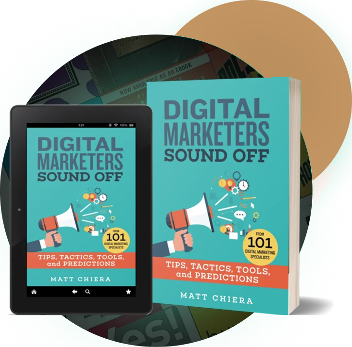 Book and e-reader mockup for digital marketing title