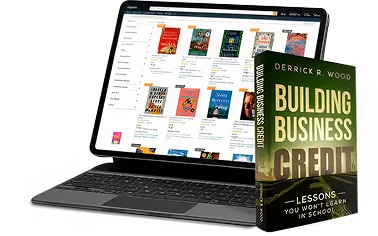 Published books displayed on laptop and print